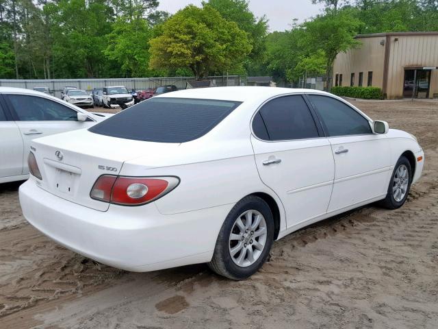 JTHBF30G330114230 - 2003 LEXUS ES 300 WHITE photo 4