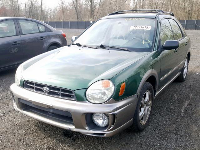 JF1GG68582H826344 - 2002 SUBARU IMPREZA OU GREEN photo 2