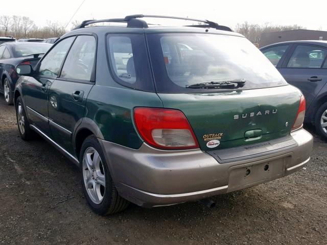 JF1GG68582H826344 - 2002 SUBARU IMPREZA OU GREEN photo 3