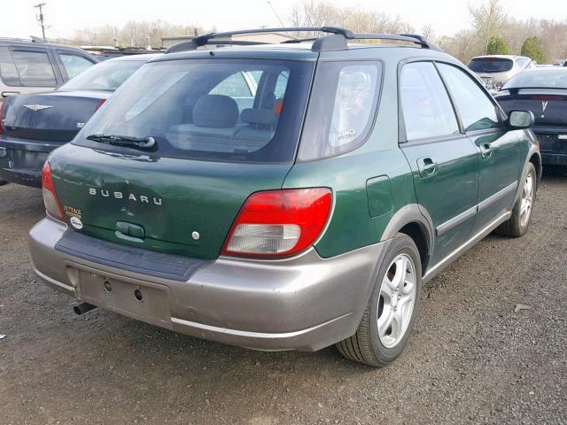 JF1GG68582H826344 - 2002 SUBARU IMPREZA OU GREEN photo 4