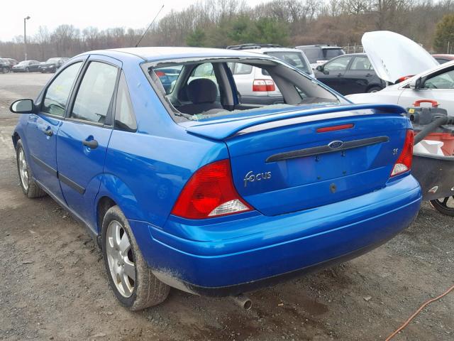 1FAFP34371W243109 - 2001 FORD FOCUS SE BLUE photo 3