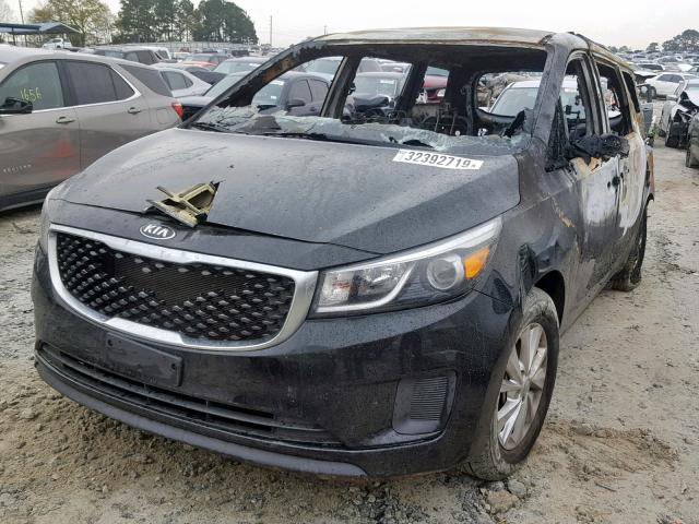 KNDMB5C10F6063697 - 2015 KIA SEDONA LX BLACK photo 2