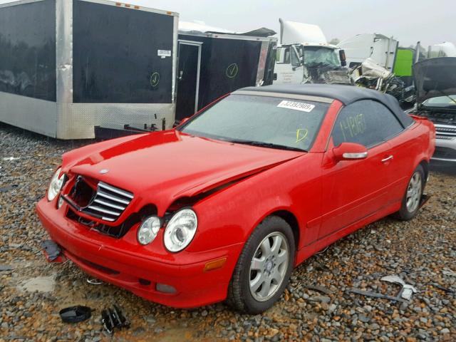 WDBLK65G3YT041070 - 2000 MERCEDES-BENZ CLK 320 RED photo 2