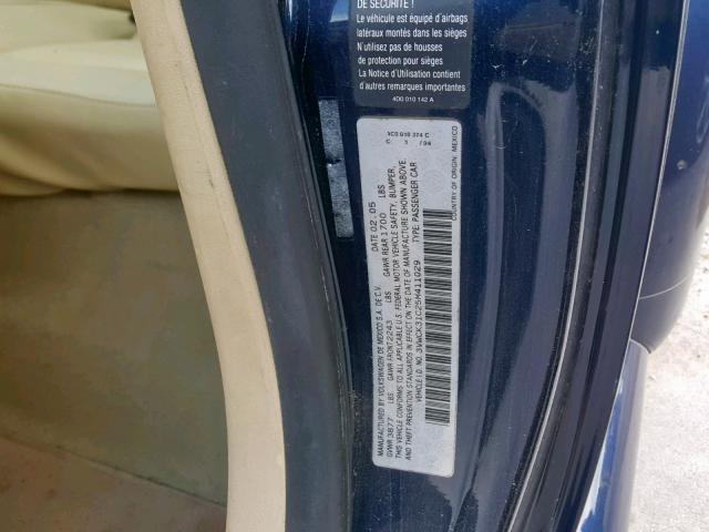 3VWCK31C25M411029 - 2005 VOLKSWAGEN NEW BEETLE Mavi foto 10