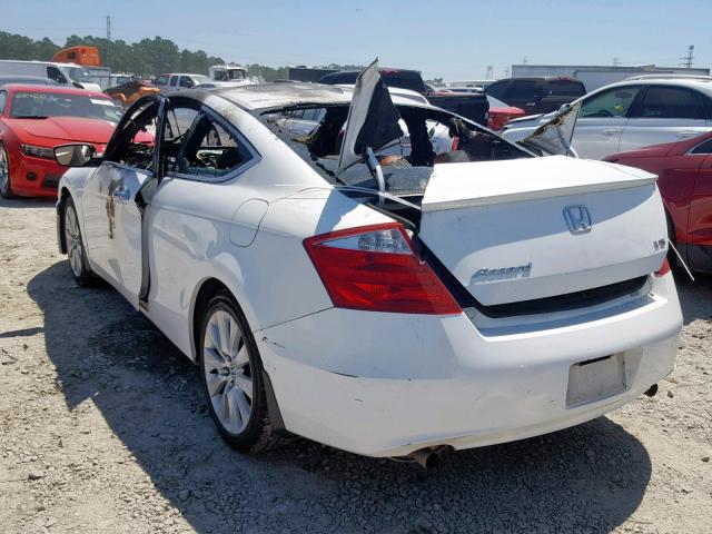 1HGCS22819A005612 - 2009 HONDA ACCORD EXL WHITE photo 3