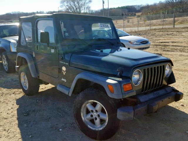 1J4FA29P0YP725159 - 2000 JEEP WRANGLER / GREEN photo 1