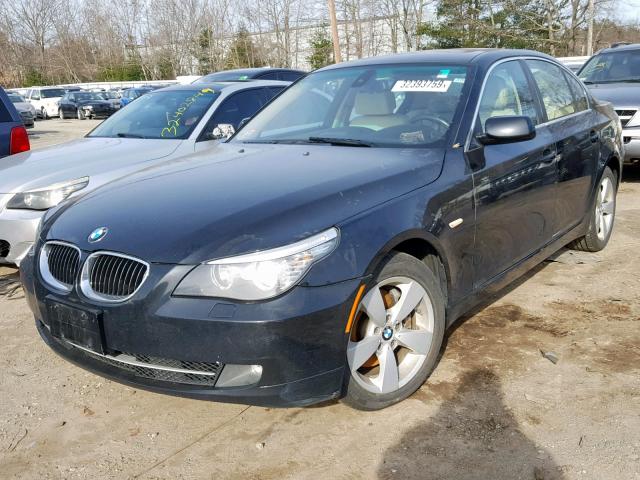 WBANV13548CZ51782 - 2008 BMW 528 XI BLACK photo 2