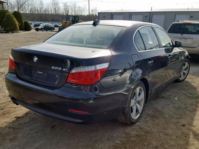 WBANV13548CZ51782 - 2008 BMW 528 XI BLACK photo 4