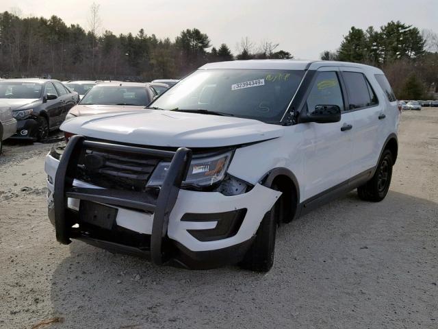 1FM5K8AR9HGD65402 - 2017 FORD EXPLORER P WHITE photo 2