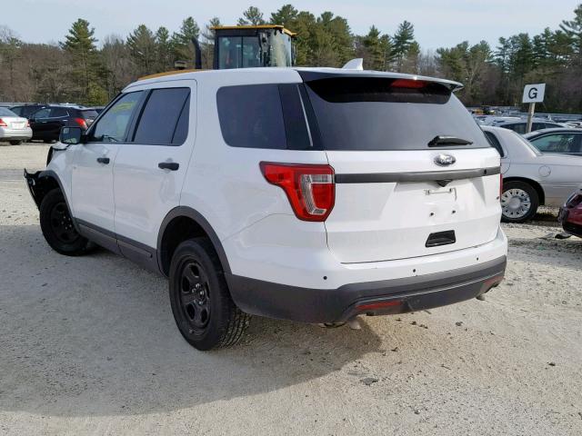 1FM5K8AR9HGD65402 - 2017 FORD EXPLORER P WHITE photo 3