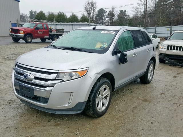 2FMDK4JC8BBB18693 - 2011 FORD EDGE SEL SILVER photo 2