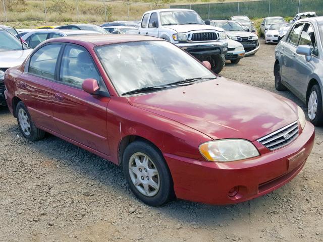 KNAFB121135290379 - 2003 KIA SPECTRA BA MAROON photo 1