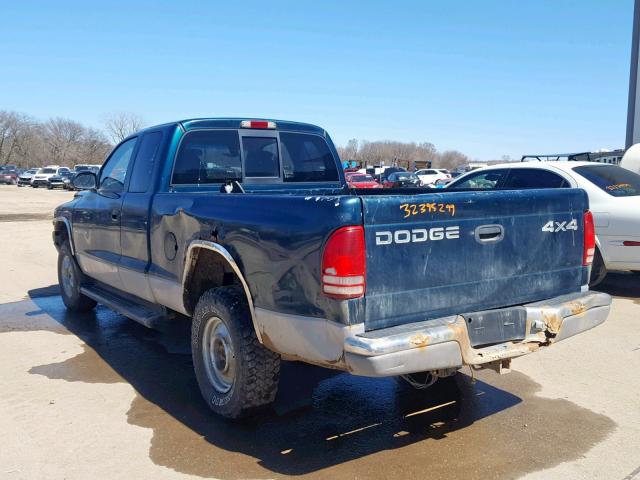 1B7GG22Y6WS524050 - 1998 DODGE DAKOTA GREEN photo 3