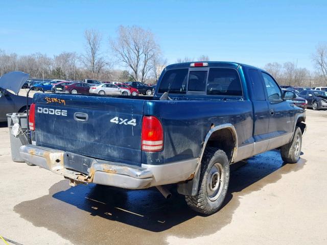 1B7GG22Y6WS524050 - 1998 DODGE DAKOTA GREEN photo 4