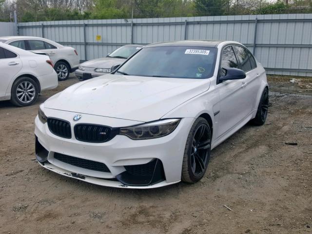 WBS8M9C55GP966678 - 2016 BMW M3 WHITE photo 2