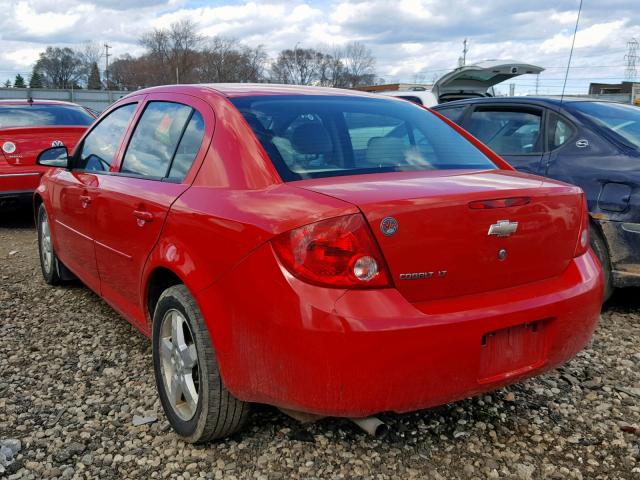 1G1AT58H597283026 - 2009 CHEVROLET COBALT LT RED photo 3