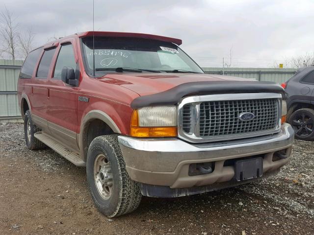 1FMNU43S9YEB54196 - 2000 FORD EXCURSION RED photo 1
