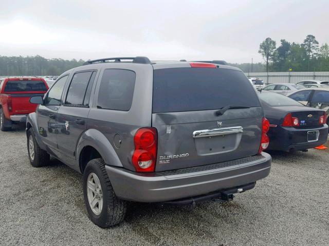 1D4HB48N36F136894 - 2006 DODGE DURANGO SL GRAY photo 3