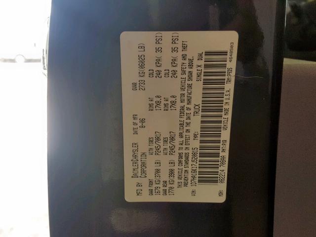 1D7HA16K17J520815 - 2007 DODGE RAM 1500 S BLACK photo 10