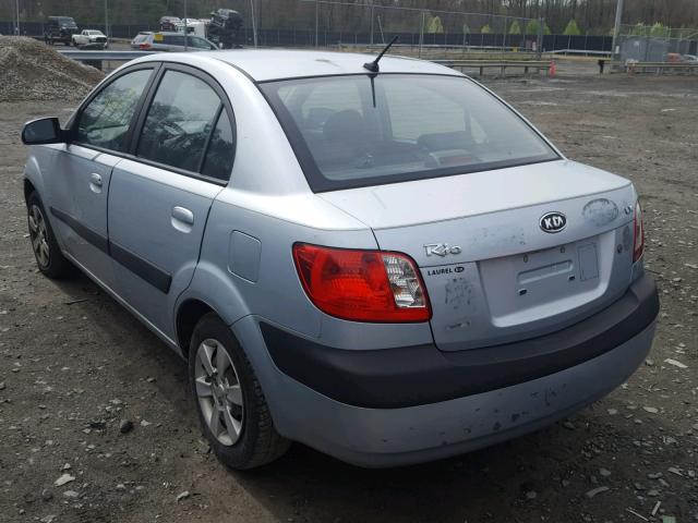 KNADE123866151980 - 2006 KIA RIO BLUE photo 3