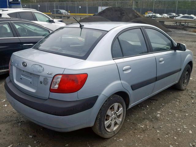 KNADE123866151980 - 2006 KIA RIO BLUE photo 4