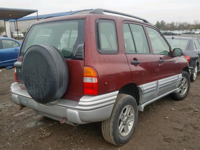 2CNBJ634X26919677 - 2002 CHEVROLET TRACKER LT BURGUNDY photo 4