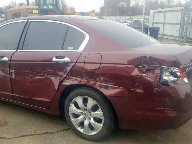 1HGCP36849A006321 - 2009 HONDA ACCORD EXL BURGUNDY photo 9