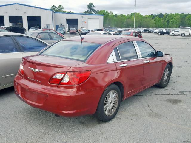 1C3LC56K07N533400 - 2007 CHRYSLER SEBRING TO RED photo 4