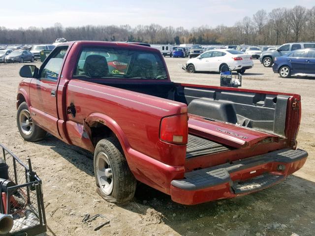 1GCCS1440WK253956 - 1998 CHEVROLET S TRUCK S1 RED photo 3