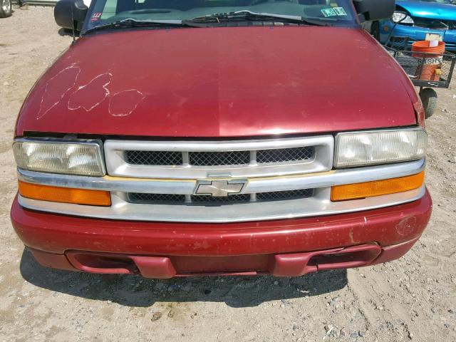 1GCCS1440WK253956 - 1998 CHEVROLET S TRUCK S1 RED photo 7