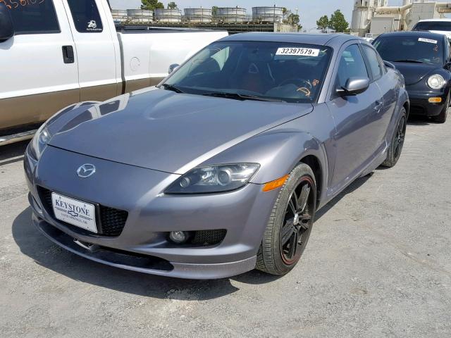 JM1FE17N440121543 - 2004 MAZDA RX8 GRAY photo 2