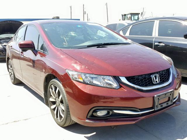 2HGFB2F99FH521343 - 2015 HONDA CIVIC EXL მუქწითელი ფოტო 1