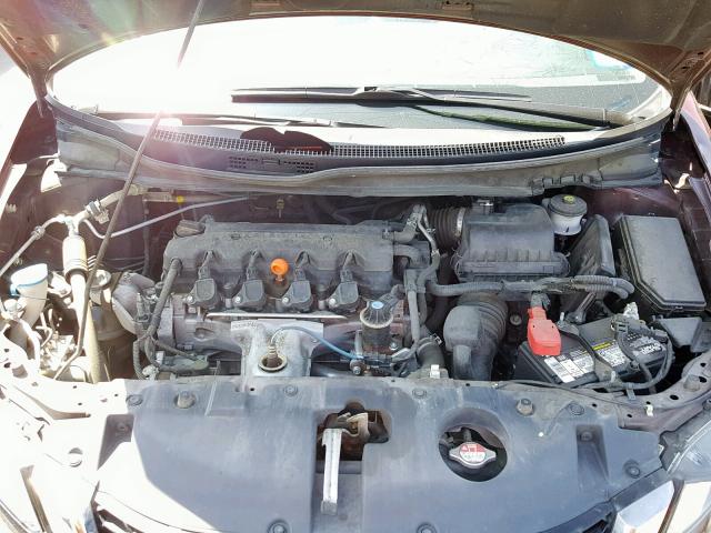 2HGFB2F99FH521343 - 2015 HONDA CIVIC EXL მუქწითელი ფოტო 7