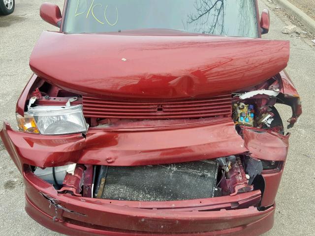 JTLKT324564118178 - 2006 TOYOTA SCION XB MAROON photo 7