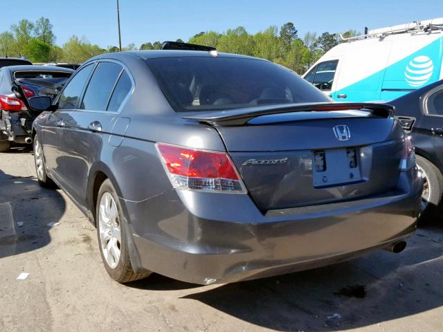 JHMCP26858C002255 - 2008 HONDA ACCORD EXL CHARCOAL photo 3