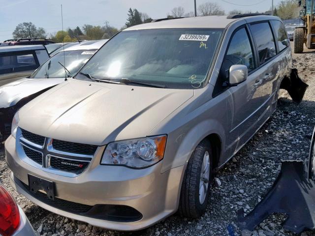 2C4RDGCG0ER477764 - 2014 DODGE GRAND CARA BEIGE photo 2