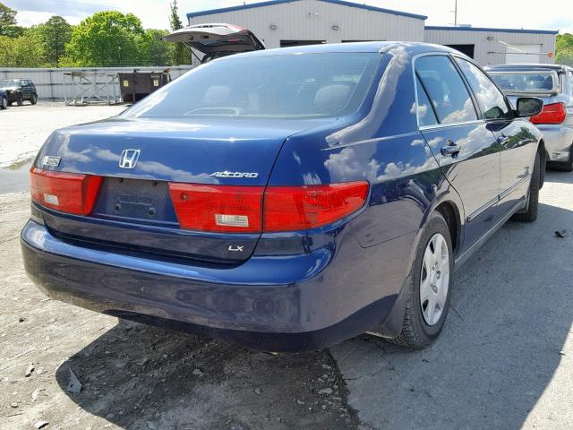 1HGCM56495A127700 - 2005 HONDA ACCORD LX BLUE photo 4