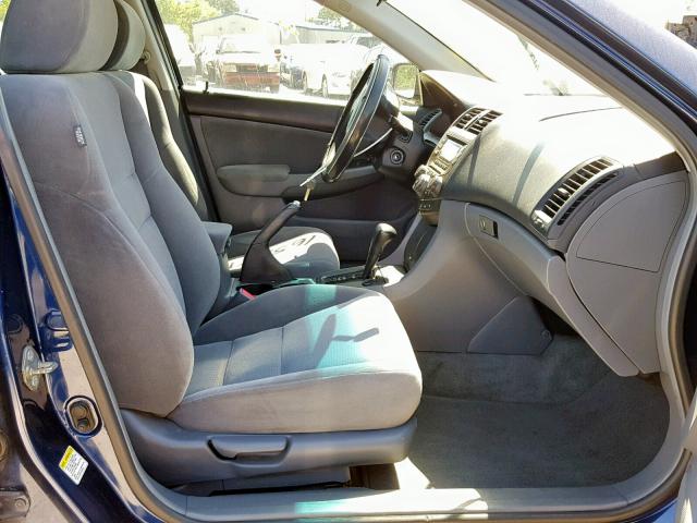 1HGCM56495A127700 - 2005 HONDA ACCORD LX BLUE photo 5