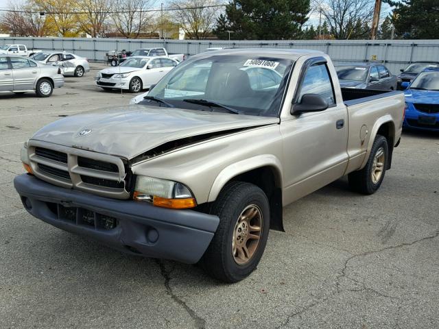 1D7FL16X53S319033 - 2003 DODGE DAKOTA SXT GOLD photo 2