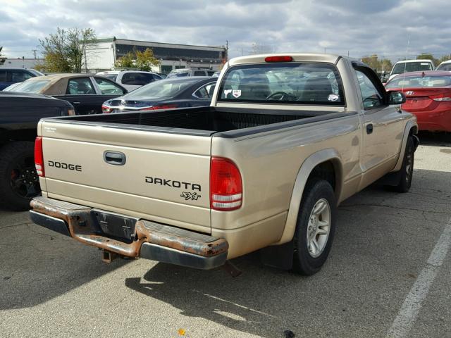 1D7FL16X53S319033 - 2003 DODGE DAKOTA SXT GOLD photo 4