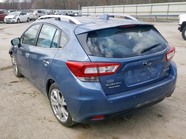 4S3GTAU61J3725004 - 2018 SUBARU IMPREZA LI BLUE photo 3