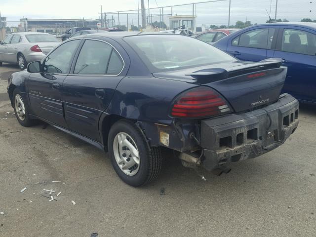 1G2NE52T81M675525 - 2001 PONTIAC GRAND AM S BLUE photo 3
