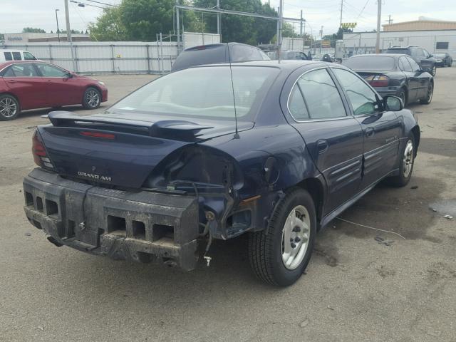 1G2NE52T81M675525 - 2001 PONTIAC GRAND AM S BLUE photo 4