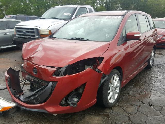 JM1CW2DL9D0160699 - 2013 MAZDA 5 RED photo 2