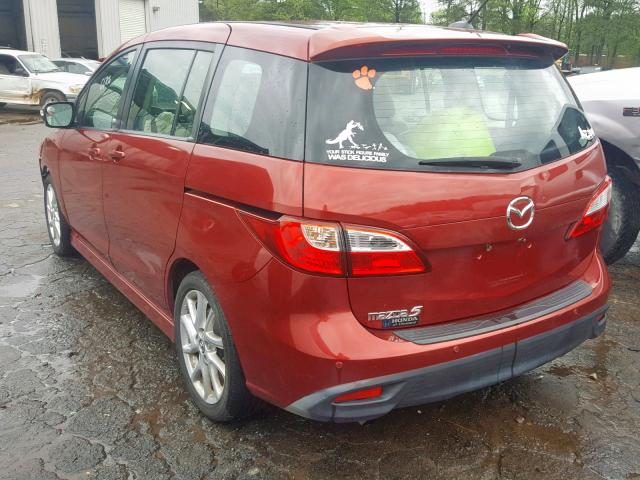 JM1CW2DL9D0160699 - 2013 MAZDA 5 RED photo 3