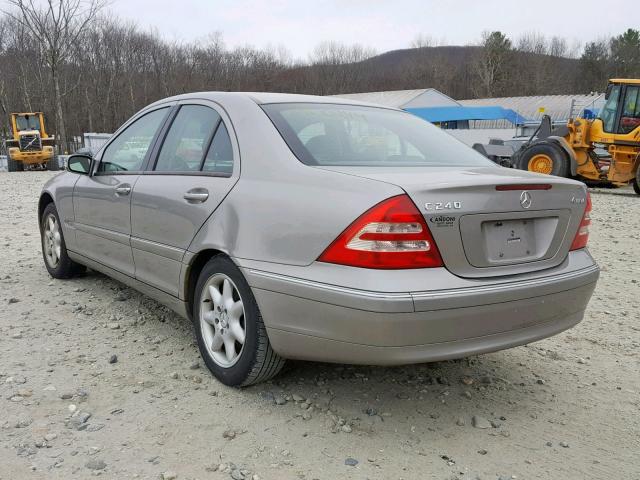 WDBRF81J94F471433 - 2004 MERCEDES-BENZ C 240 4MAT SILVER photo 3