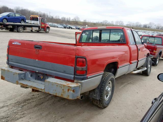 3B7KC23CXSM102469 - 1995 DODGE RAM 2500 RED photo 4