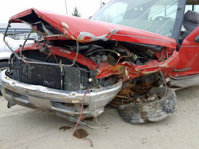 3B7KC23CXSM102469 - 1995 DODGE RAM 2500 RED photo 9