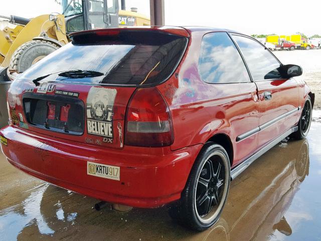 2HGEJ6446XH110867 - 1999 HONDA CIVIC DX RED photo 4