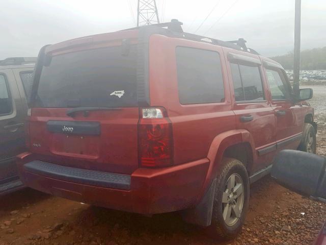 1J8HG48N56C202922 - 2006 JEEP COMMANDER RED photo 4